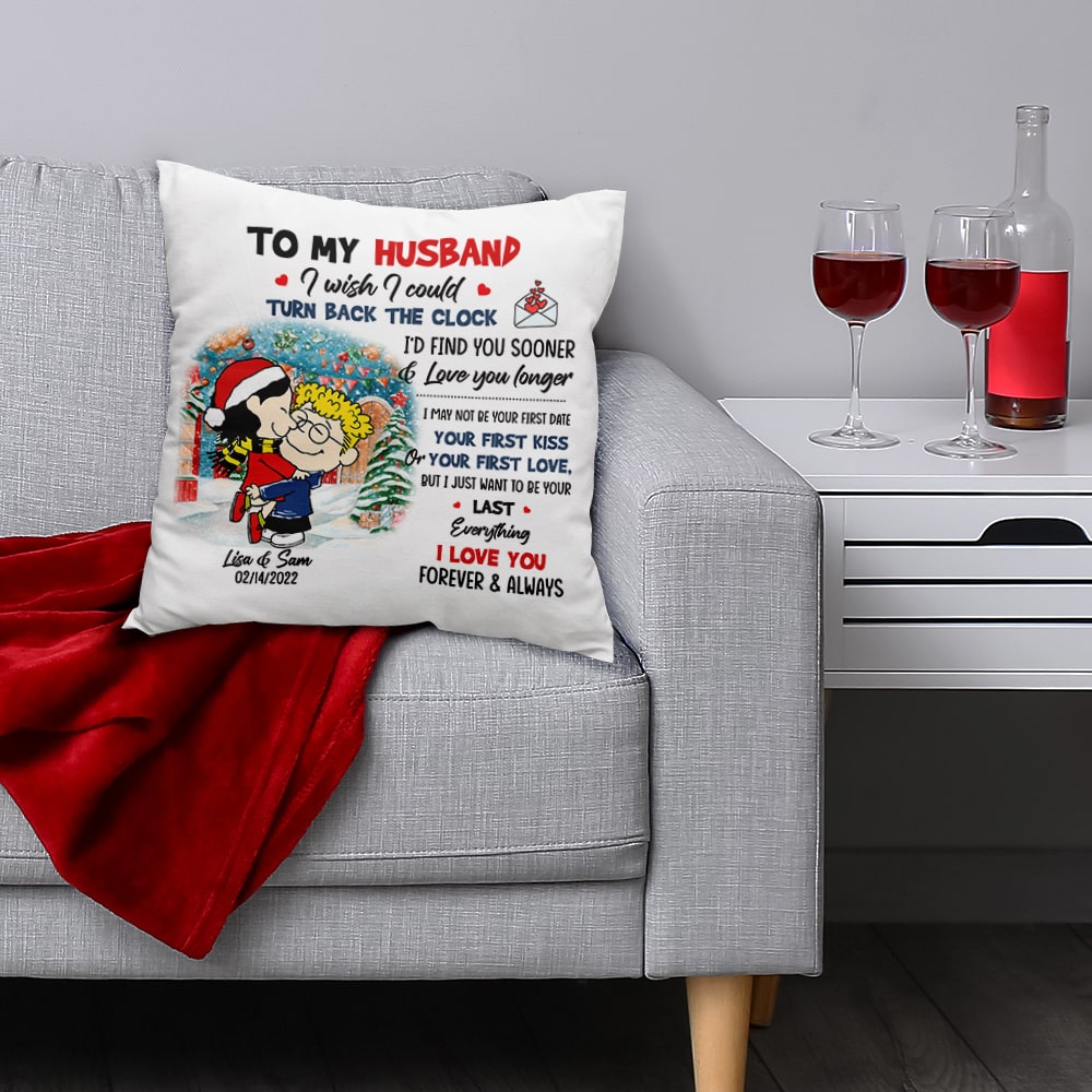 Personalized Gifts For Him Christmas Pillow 04xqmh041124hg To My Husband I Love You Forever & Always-Homacus