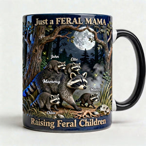 Funny Raccoon Mom Coffee Mug - Personalized Gifts For Mom 03NADT280226-Homacus