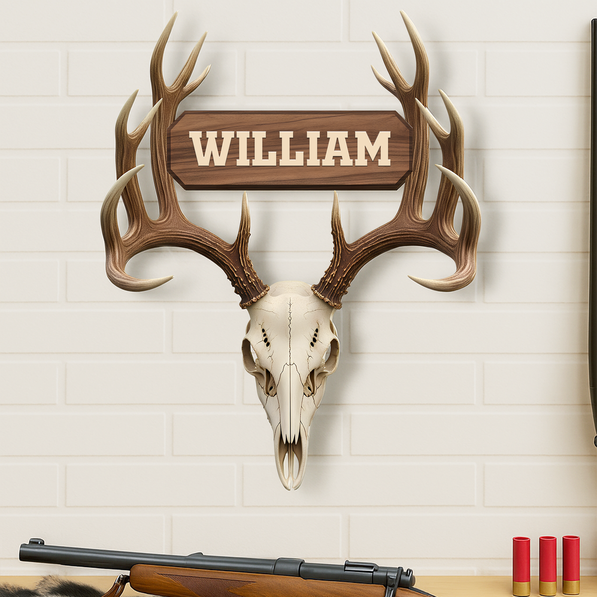 Deer Head Sculpture Wood Sign - Personalized Gifts For Hunting Lovers 05NALU100625-Homacus