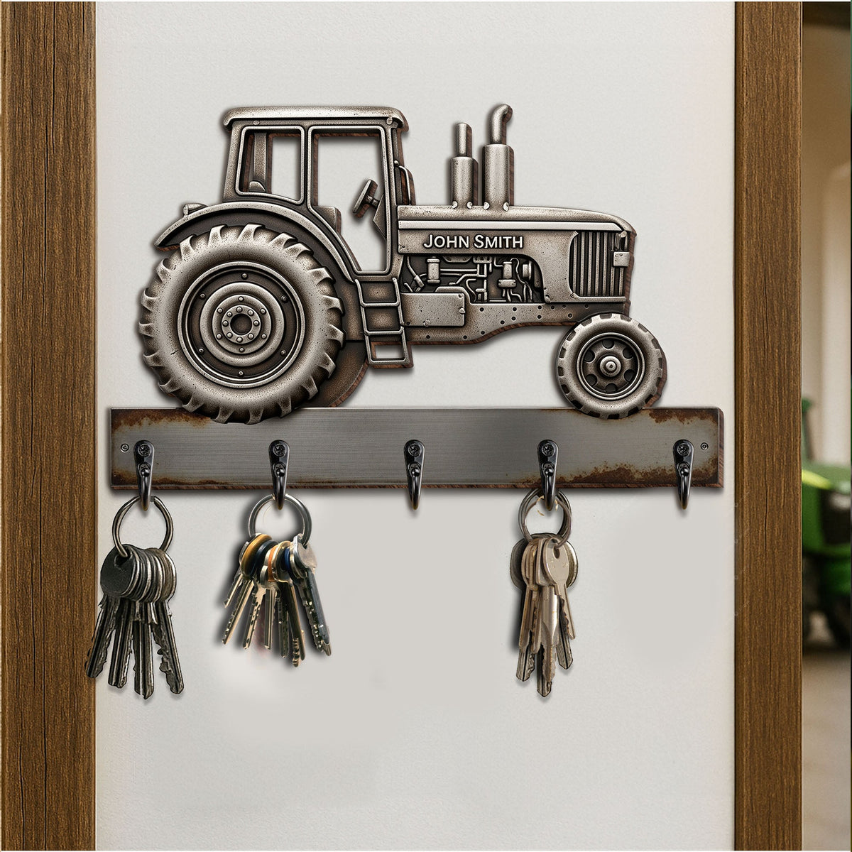Tractor Key Hanger - Personalized Gifts For Tractor Lovers 05tglu260625-Homacus