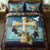 Gifts For Christians Quilt Bed Set Holy Cross Grapevine Motif-Homacus