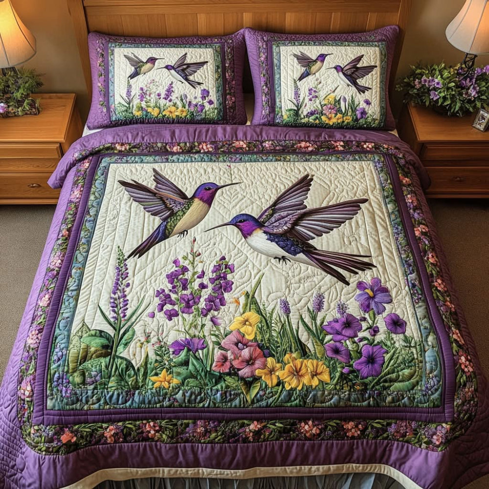 Gifts For Bird Lovers Quilt Bed Set Birds And Flowers-Homacus