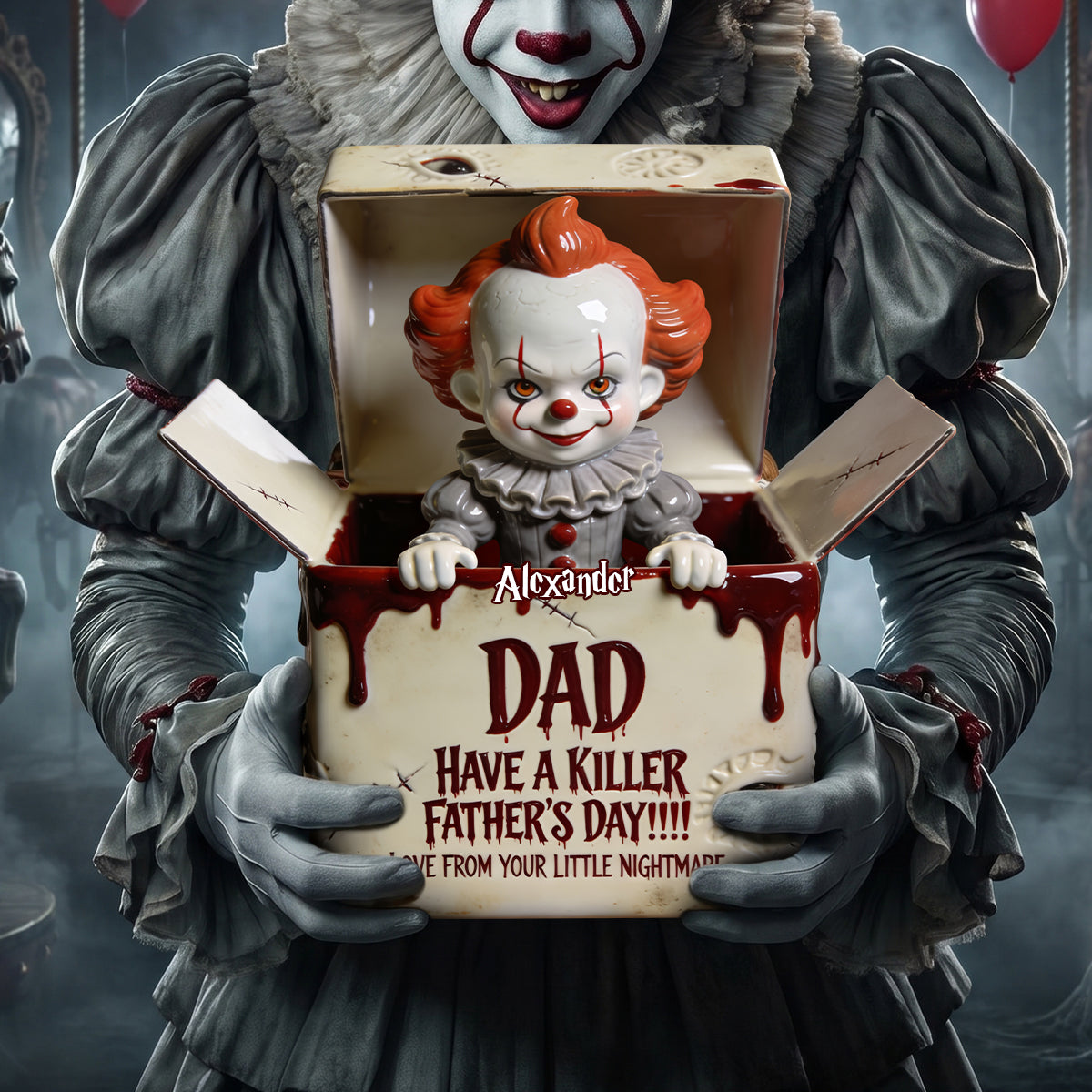 Horror Dad and Kids Acrylic Plaque - Personalized Gifts For Dad 01tgdh210526-Homacus