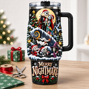 Christmas Horror Couple 40oz Tumbler Personalized Gifts For Couple 07tyqn061026-Homacus