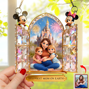 Happiest Mom On Earth Suncatcher - Custom Photo Gifts For Moms 05naqn060426-Homacus