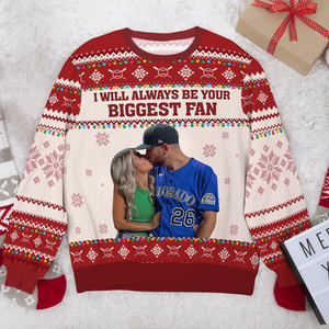 Custom Photo Gifts For Baseball Fans Christmas Ugly Sweater 03ACPU021024-Homacus