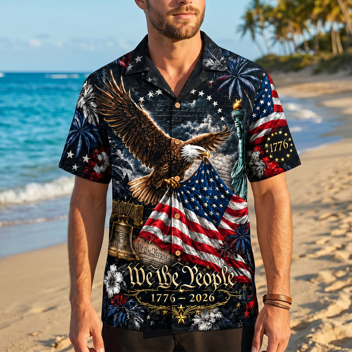 USA 250 Years of Freedom Hawaiian Shirt - Personalized Gifts 04totn100626-Homacus