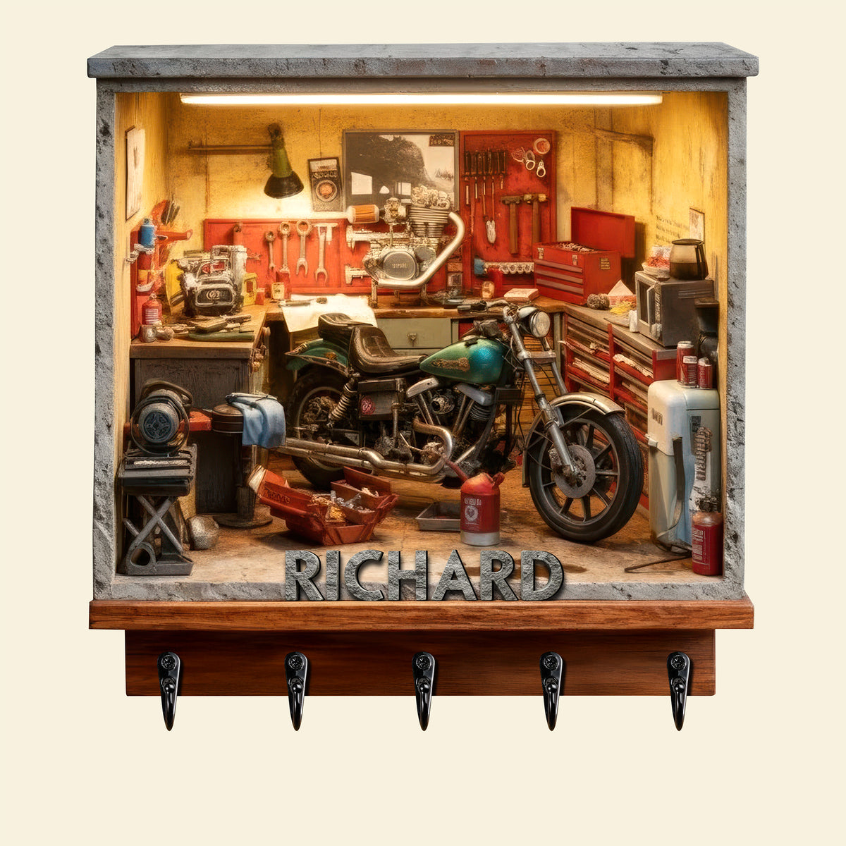 Garage Key Hanger - Personalized Gifts For Bikers 03toqn171225-Homacus