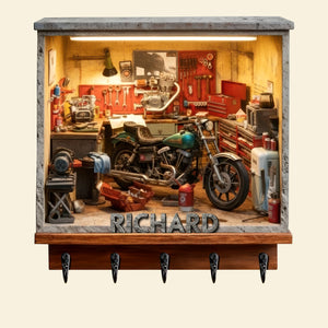 Garage Key Hanger - Personalized Gifts For Bikers 03toqn171225-Homacus