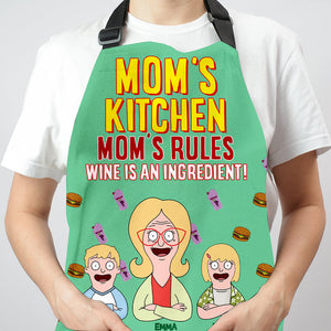 Personalized Gifts For Mom Aprons Mom's Rules 01XQLU030325HG-Homacus