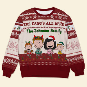 Personalized Gifts For Family Christmas Ugly Sweater 03KALU160924HG-Homacus