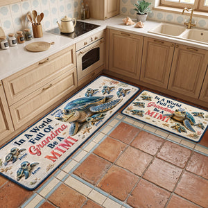 Sea Turtle Family Runner Rug - Personalized Gifts For Grandma 04huta270826-Homacus