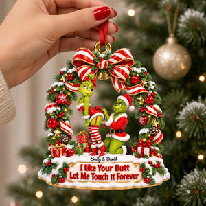 Cheeky Couple Christmas Ornament - Personalized Gifts For Couple 07nadh150926