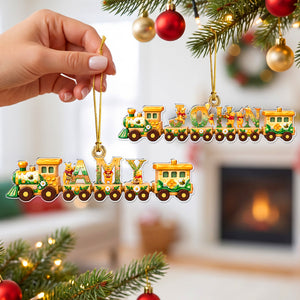 Cute Alphabet Train Christmas Acrylic Ornament - Personalized Christmas Gifts 07naqn150926