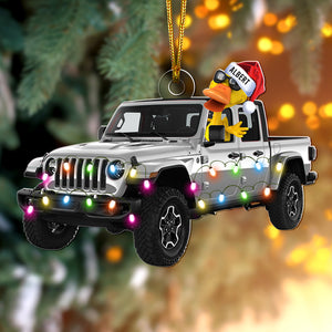 Personalized Gifts For Off-road Lovers, Christmas Ornament Duck Couple 01qhqn121022-Homacus