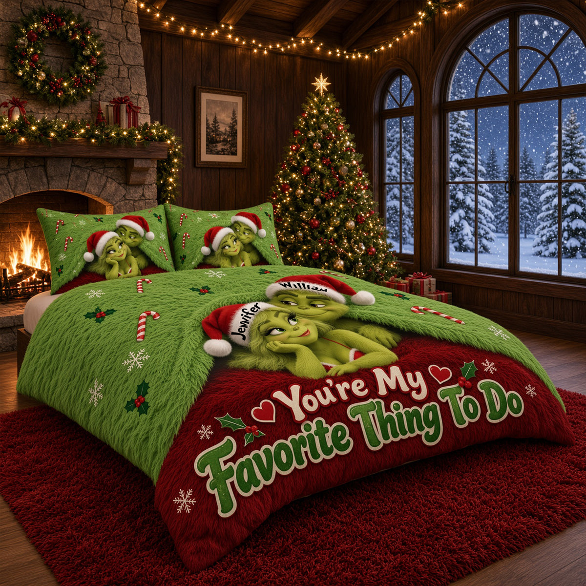 You Are My Favorite Thing To Do Quilt Bed Set  - Personalized Gifts For Couple 07nalu170926