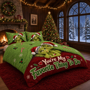 You Are My Favorite Thing To Do Quilt Bed Set  - Personalized Gifts For Couple 07nalu170926