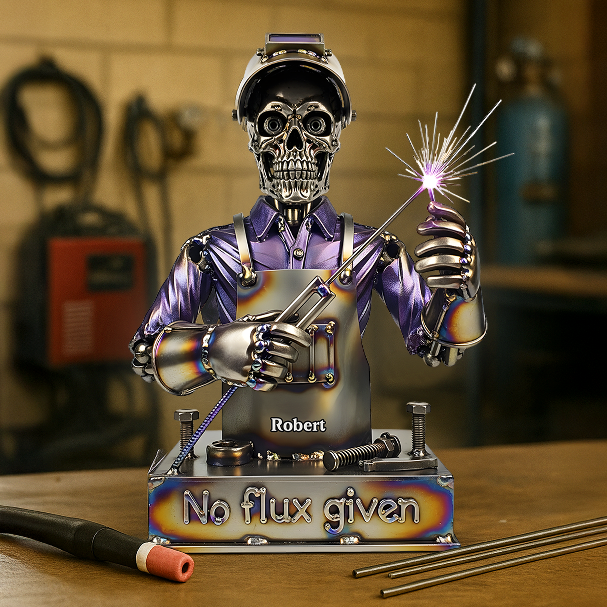Badass Welder Skull Acrylic Plaque - Personalized Gifts For Welder 03QHPU100625-Homacus
