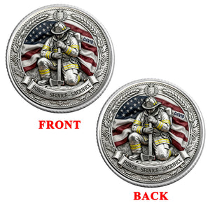Firefighter Pride Printed Metal Coin - Personalized Gifts For Firefighter 03TOQN230226-Homacus