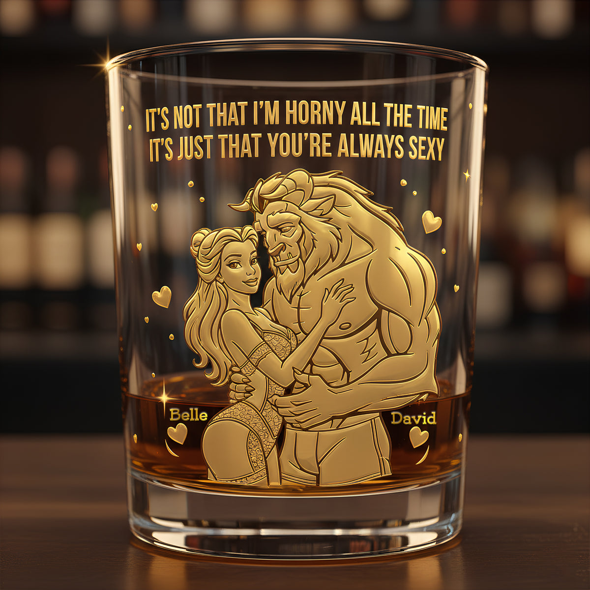 Dreamy Fairytale Couple Round Glass - Personalized Gift For Couples 03PGLU261125