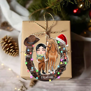 Personalized Gifts For Horse Lovers Christmas Acrylic Ornament 02OHLU141124-Homacus