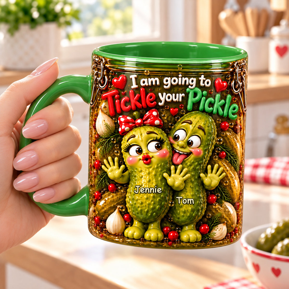Naughty Pickle Couple Accent Mug - Personalized Christmas Gifts For Couples 04nalu261026-Homacus