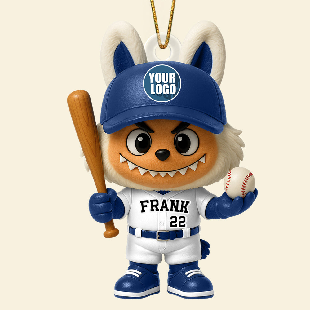 Christmas Bunny Baseball Ornament- Personalized Gift For Baseball Lovers 02HUDT290825-Homacus