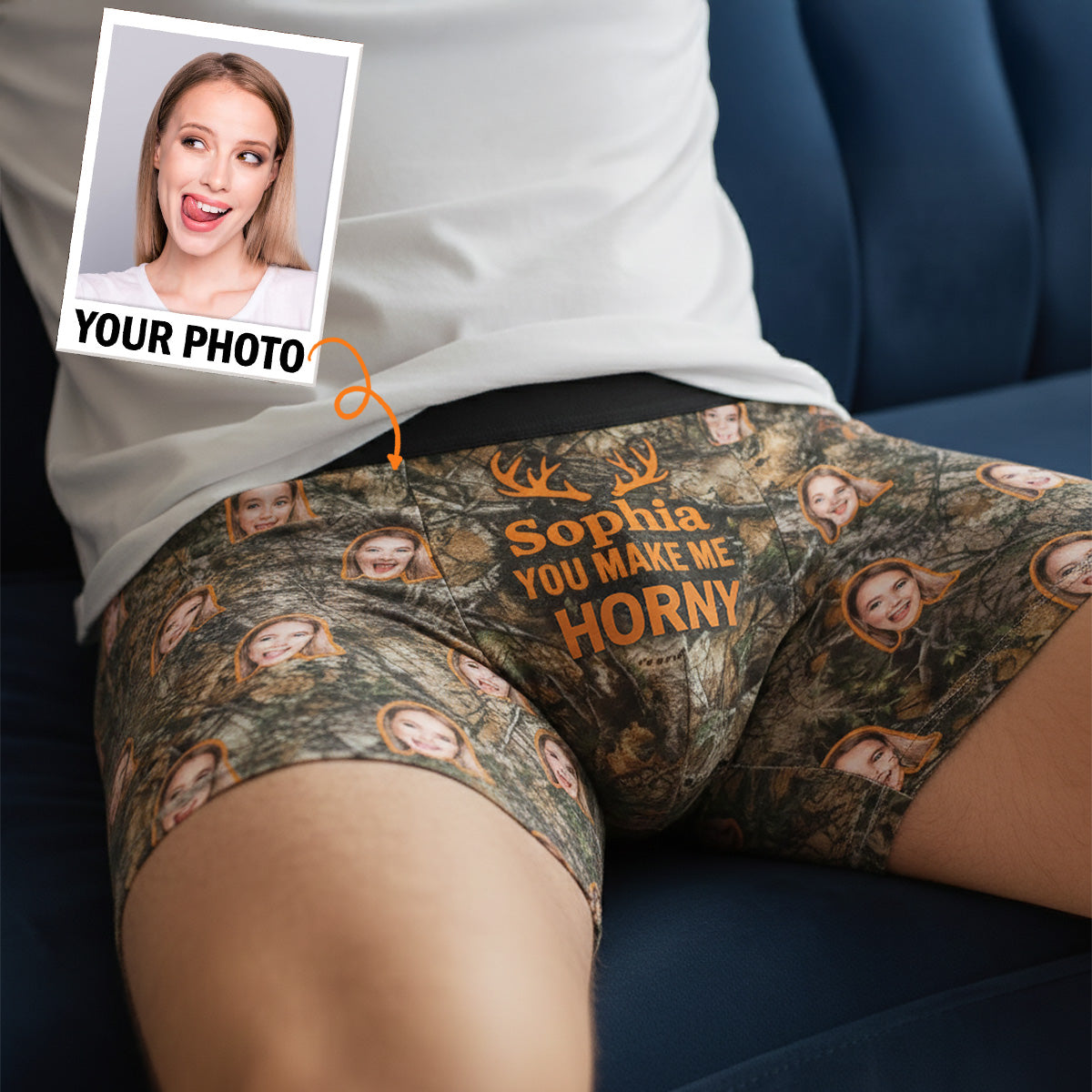 Naughty Couple Boxer - Custom Photo Gifts For Him Men's Boxers 02HUMG240126-Homacus