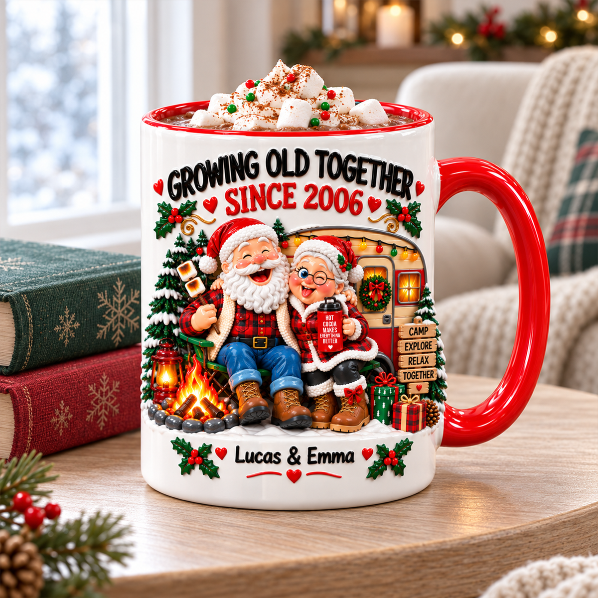 Old Camping Couple Coffee Accent Mug - Personalized Gifts For Couple Coffee Mug 01TOQN221026