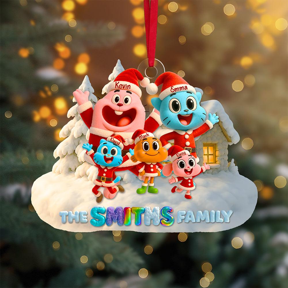 Cute Family Christmas Ornament Personalized Gifts For Family 02OHTA250825-Homacus