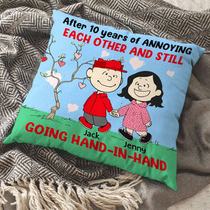 Personalized Gifts For Couple Pillow After Years Still Going Hand-In-Hand-Homacus