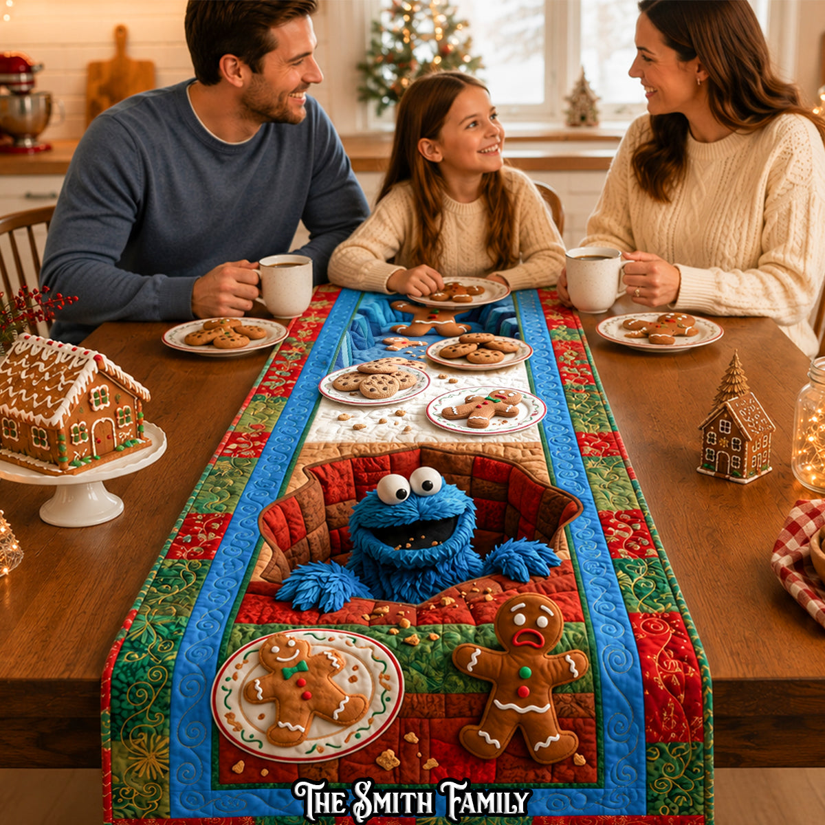 Crumb-Snatcher And Great Cookies Quilted Table Runner - Personalized Christmas Gifts 03qhdh210826-Homacus