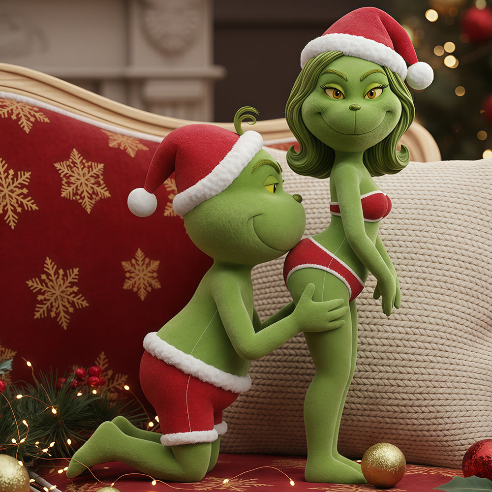 Naughty Couple Custom Shape Pillow - Personalized Christmas Gifts For Couple 02ohta051125-Homacus