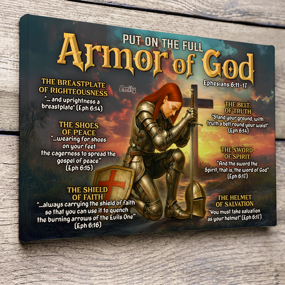 Kneeling Knight Canvas Print - Personalized Gifts For Jesus Lovers 01hupu100625-Homacus