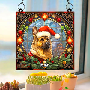 German Shepherd Dog Christmas Acrylic Suncatcher Ornament 01HUTN100924 Gifts For Dog Mom Or Dog Dad-Homacus