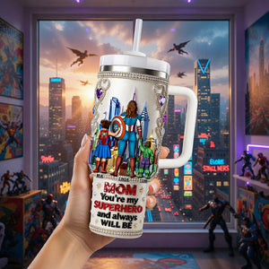 Brave Mom City Tumbler Handle - Personalized Gifts For Heroic Mom 03OHDT100426-Homacus