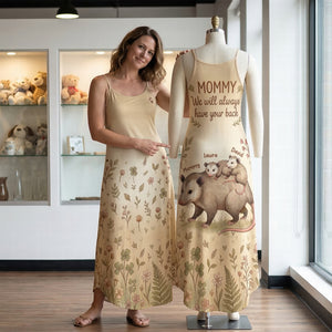 Cute Opossum Mom Suspender Maxi Dress, Personalized Mother's Day Gifts 03qhqn170326-Homacus