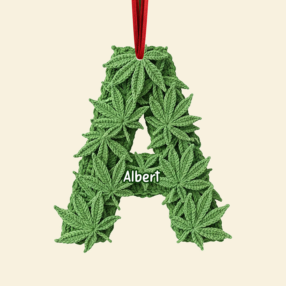 Alphabet Letters Christmas Ornament – Personalized Gifts For Weed Lovers 02toqn040925-Homacus
