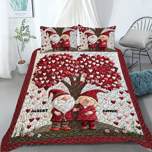 Personalized Gift For Grome Couple Valentine Quilt Bedding Set Special Line 01KALU080125-Homacus