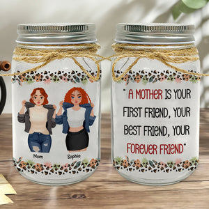 Personalized Gifts For Mom Mason Jar Light 03totn130125pa Mother Is Your Forever Friend-Homacus