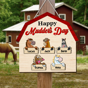 Personalized Gifts For Horse Lovers Mom Wood Sign 01ohtn060325 Happy Mudder's Day-Homacus