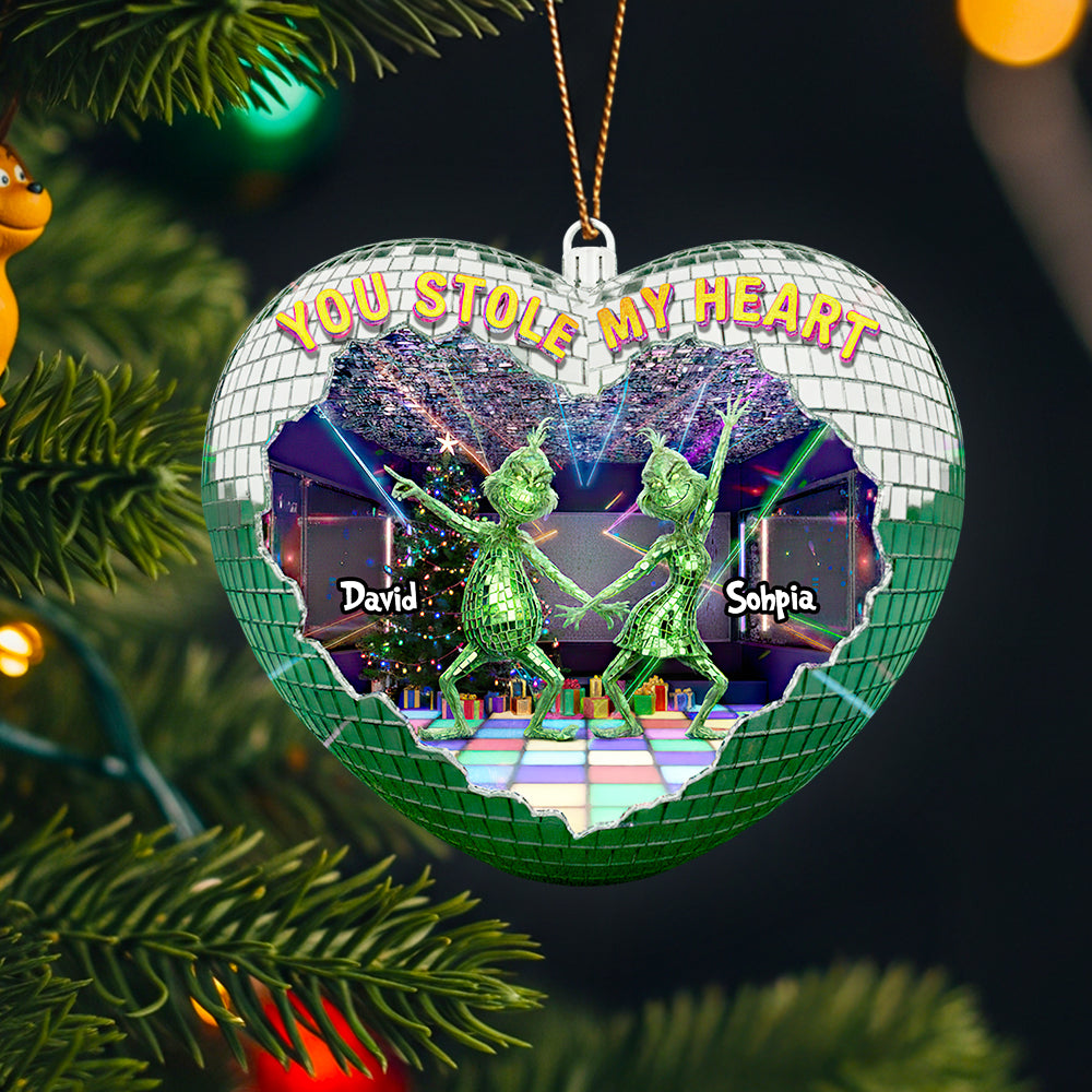 Couple Disco Christmas Ornament Personalized Gifts For Couple 02TGDT120925-Homacus