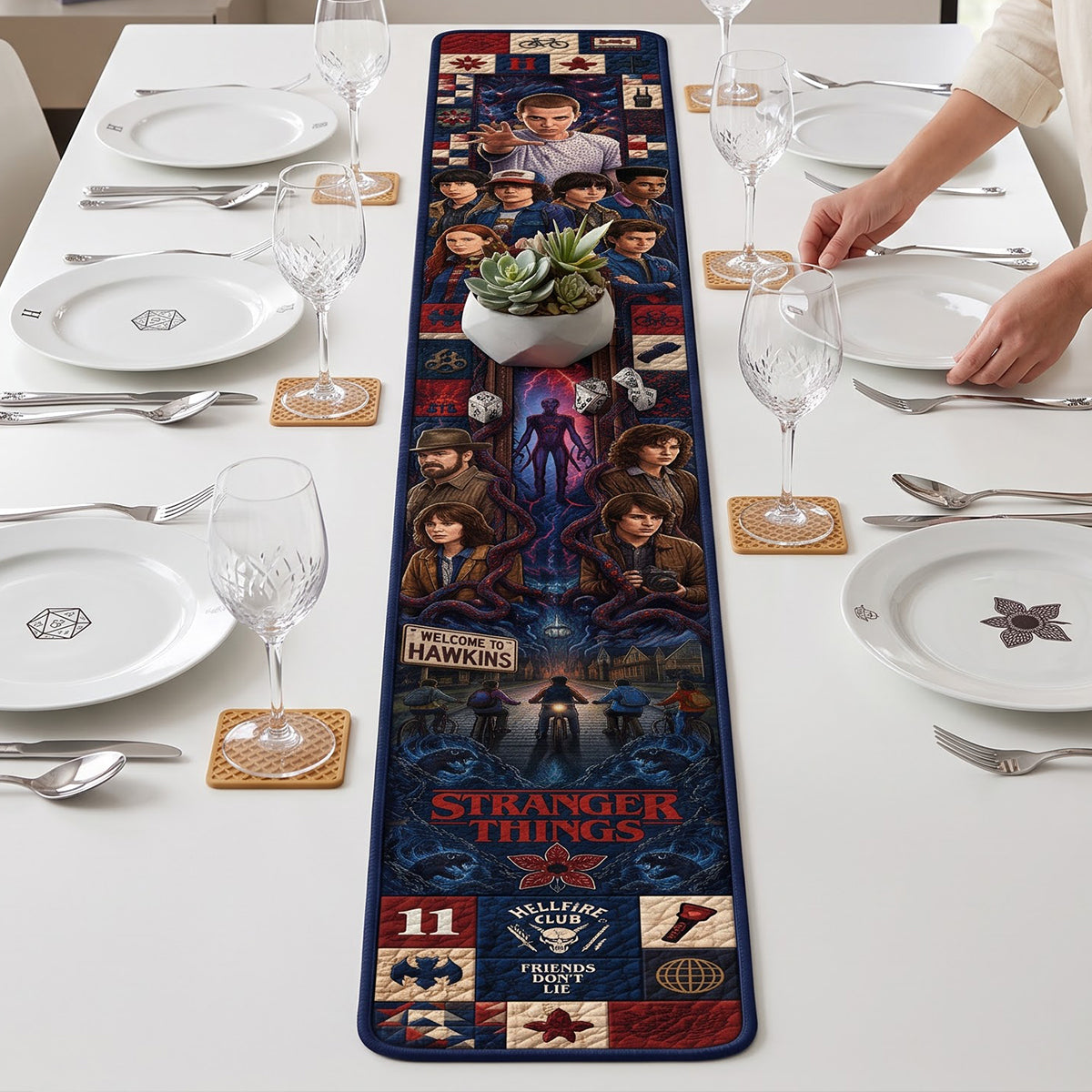 Supernatural Mystery Quilted Table Runner - Personalized Gifts 01hatn140826