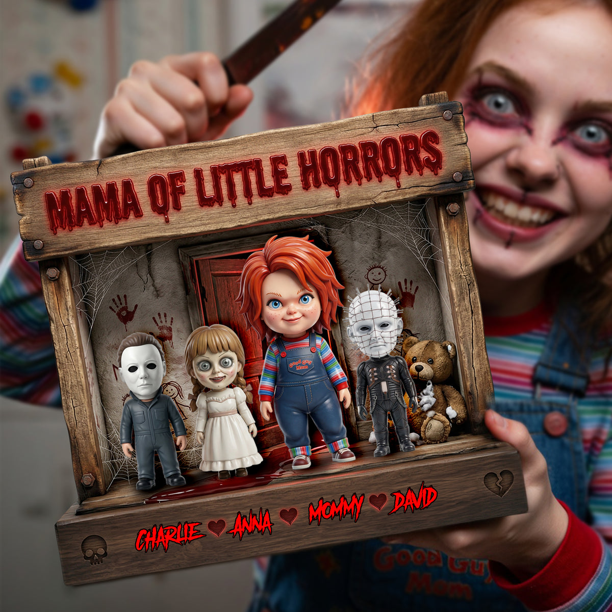 Mama Of Little Horrors Acrylic Plaque - Personalized Gifts For Moms 05TYLU110426-Homacus