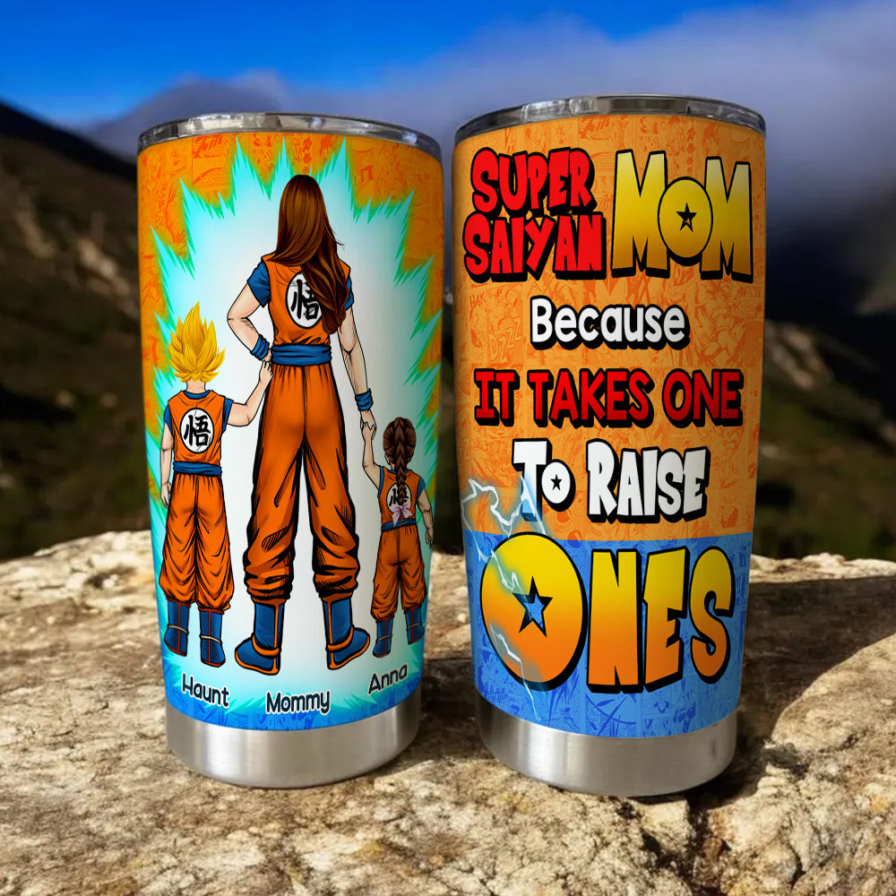 Personalized Gifts For Mom Tumbler, Super Mom & Little Ones 03OHLU200325HH-Homacus