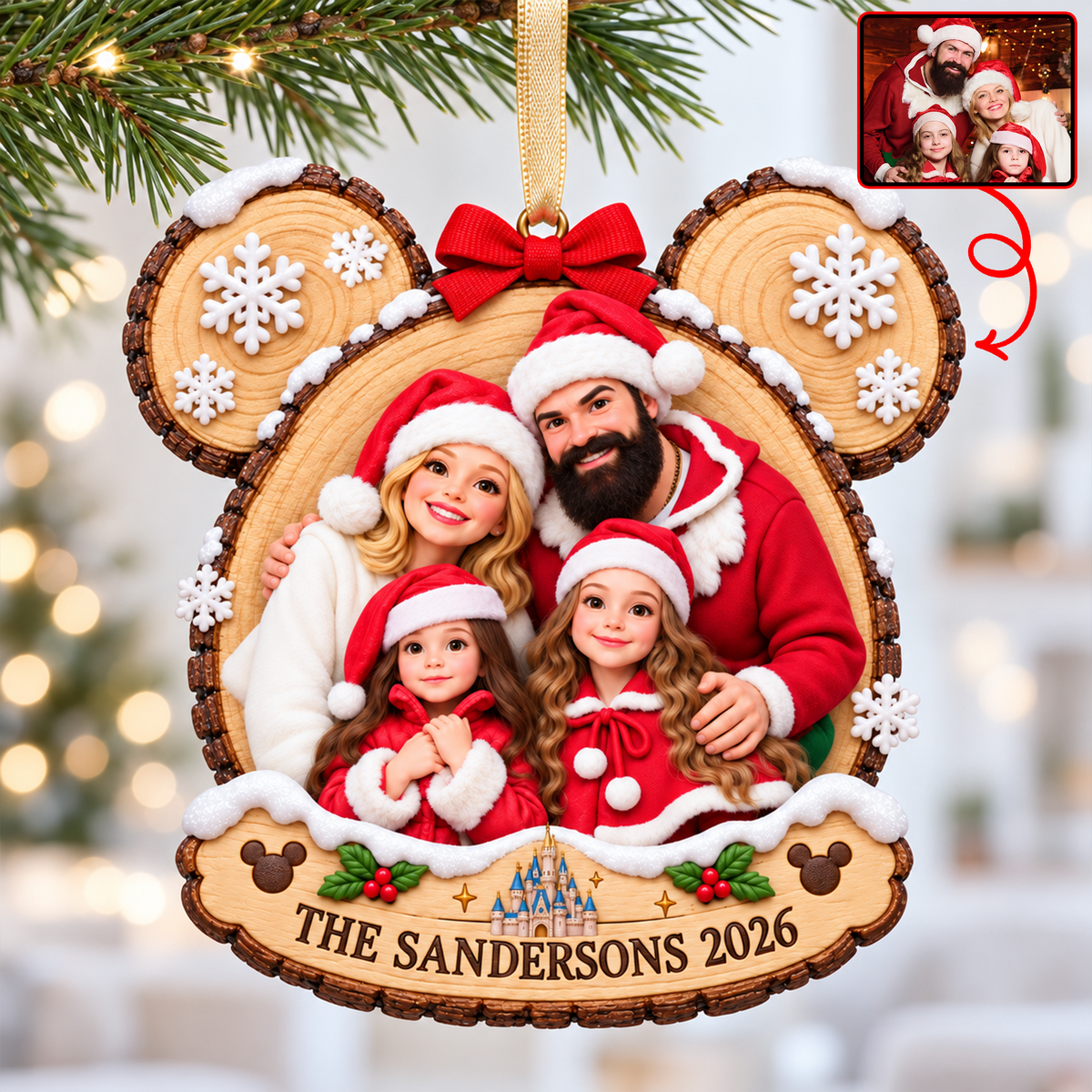 Custom Photo Family Ornament - Personalized Gifts For Family 10huqn161026-Homacus