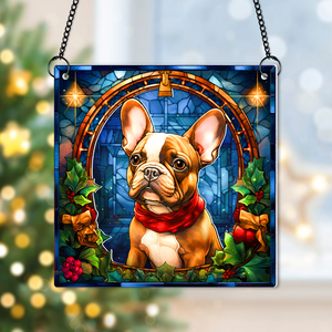 Personalized Christmas Gifts For Dog Lovers Suncatcher Ornament French Bulldog 03hupu100924-Homacus