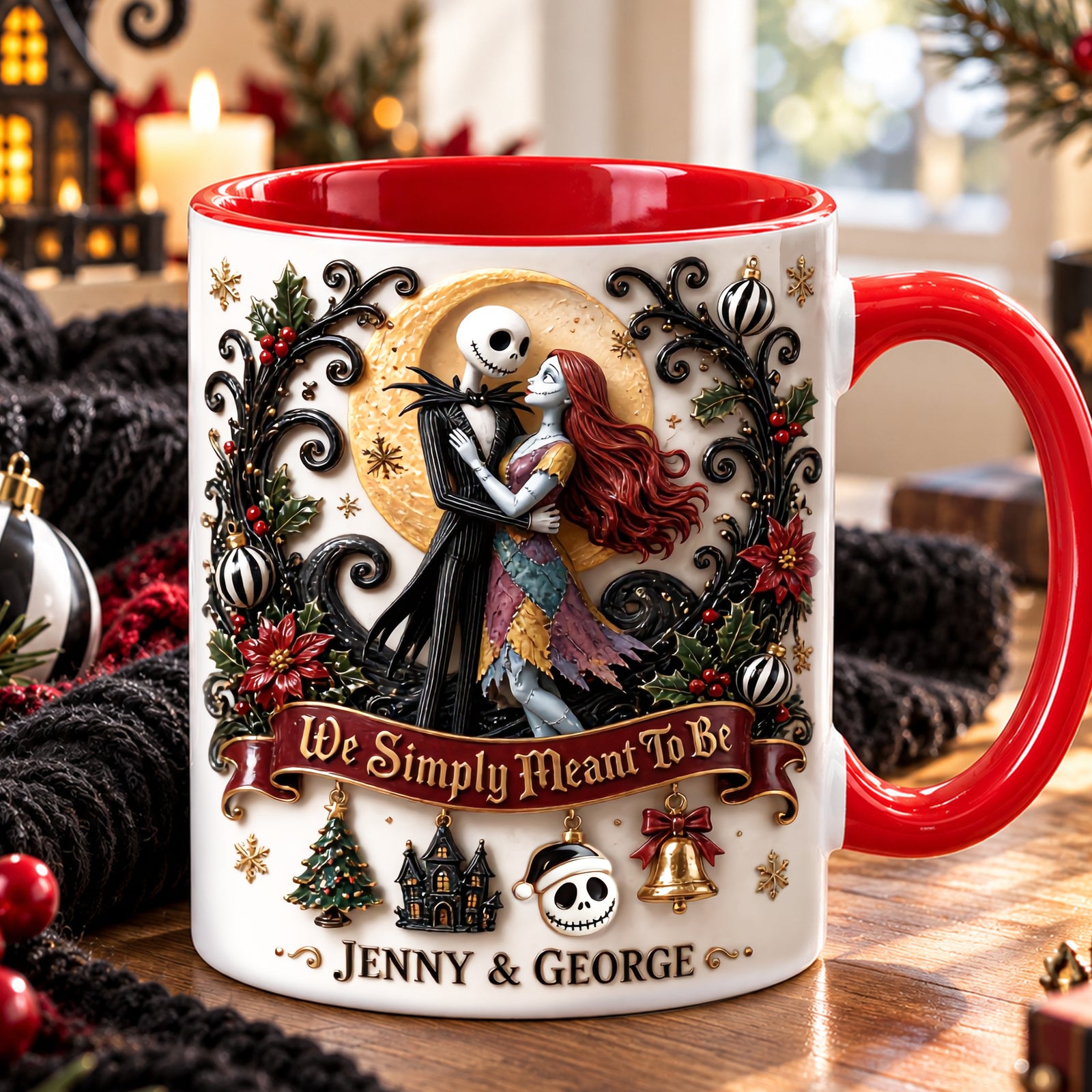 Simply Christmas Couple Coffee Mug - Personalized Gifts For Couple 02PALU191026-Homacus