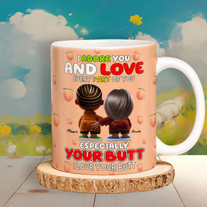 Personalized Gifts For Couples Coffee Mug I Adore And Love Every Part Of You 02OHLU240125-Homacus