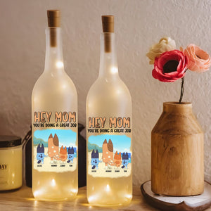 Personalized Gifts For Mom Bottle Lamp 02natn140225 Hey Mom You Are Doing Great Job-Homacus